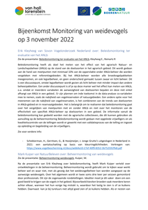 Verslag bijeenkomst Monitoring van weidevogels