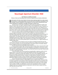 Neurotypic Spectrum Disorder