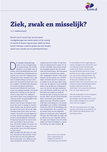 Ziek, zwak en misselijk?