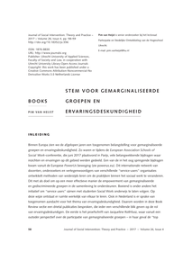 Stem voor gemarginaliseerde groepen en ervaringsdeskundigheid