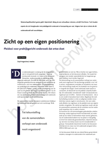 Zicht op een eigen positionering