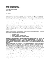 Naar een integere bouwcultuur! Een heel apart gevoel van binnen.