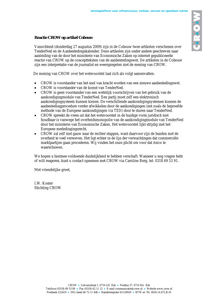 Reactie CROW op artikel Cobouw