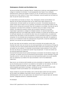 Shakespeare, Einstein and the Bottom Line