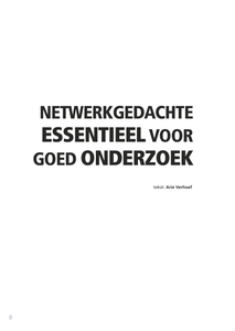 Netwerkgedachte essentieel voor goed ondezoek