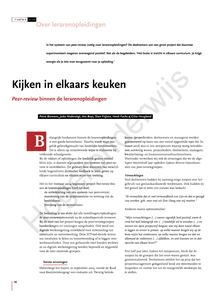 Kijken in elkaars keuken, Peer-review binnen de lerarenopleidingen