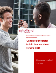Inzicht in onverklaard verschil HBO