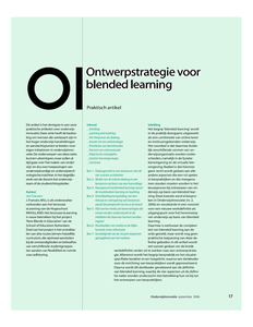 Ontwerpstrategie voor blended learning