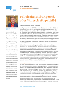 Politische Bildung und/oder Wirtschaftspolitik?