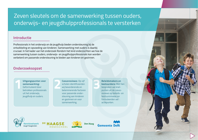Zeven sleutels om de samenwerking tussen ouders, onderwijs- en jeugdhulpprofessionals te versterken