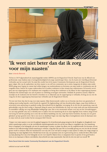 ‘Ik weet niet beter dan dat ik zorg voor mijn naasten’