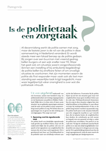 Is de politietaak een zorgtaak?