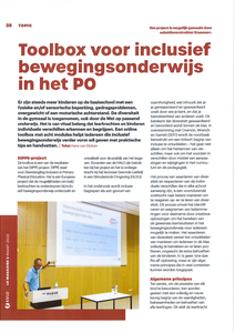 Toolbox voor inclusief bewegingsonderwijs in het PO