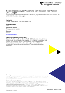 Eerste impactanalyse Programma Van Schulden naar Kansen 2017- Aegon