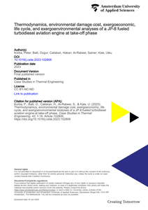 Thermodynamics, environmental damage cost, exergoeconomic, life cycle, and exergoenvironmental analyses of a JP-8 fueled turbodiesel aviation engine at take-off phase