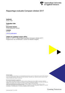 Rapportage evaluatie Compaan oktober 2017