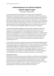 Professionaliseren van cultureel vastgoed: nog drie stappen te gaan