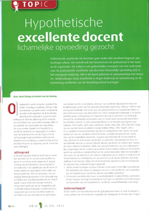 Hypothetische excellente docent lichamelijke opvoeding gezocht