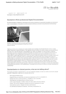 Standards in multi professional digital documentation