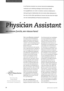 Physician assistant een nieuwe functie, een nieuwe kans!