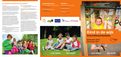Kind in de wijk - innovatiewerkplaats - september 2016 - december 2017