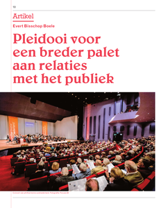 Pleidooi voor een breder palet aan relaties met het publiek