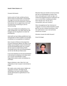 Anouk's Talent: Talent in de regio: vrouwen die bouwen: column nr. 4