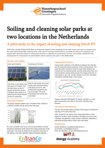 Soiling and cleaning solar parks at two locations in the Netherlands