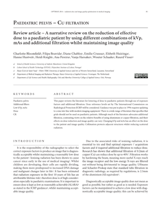 Review article – A narrative review on the reduction of effective dose to a paediatric patient by using different combinations of kVp, mAs and additional filtration whilst maintaining image quality