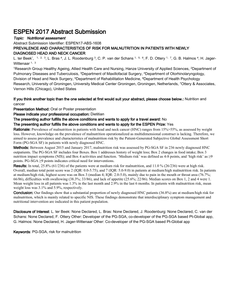 Prevalence and characteristics of risk for malnutrition in patients with newly diagnosed head and neck cancer