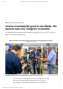 Groene economische groei is een illusie