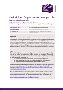 Kwaliteitskaart omgaan met armoede op basisscholen