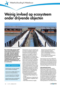 Weinig invloed op ecosysteem onder drijvende objecten