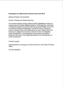 Drivers of change and cluster dynamics