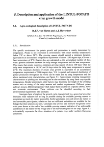 Agro-ecological description of LINTUL-POTATO