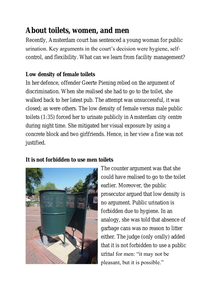 About toilets, women, and men
