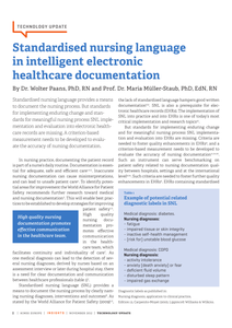 Standardised nursing language in intelligent electronic healthcare documentation