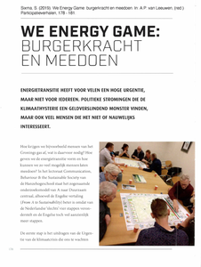 We Energy Game: Burgerkracht en meedoen