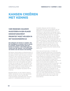 Kansen creëren met kennis