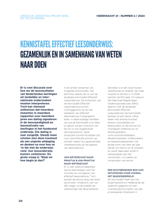 Kennistafel effectief leesonderwijs