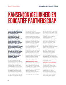 Kansen(on)gelijkheid en educatief partnerschap
