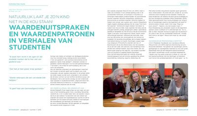 Waardenuitspraken en waardenpatronen in verhalen van studenten