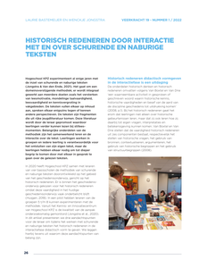 Historisch redeneren door interactie met en over schurende en naburige teksten