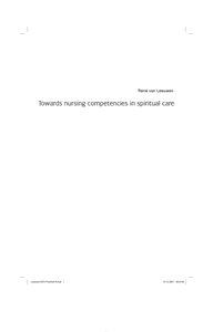Towards nursing competencies in spiritual care