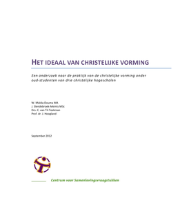 Het ideaal van christelijke vorming
