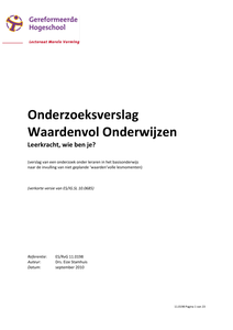 Waardenvol onderwijzen
