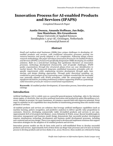 Innovation process for AI-enabled products and services (IPAPS)