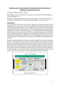 Exploring causal conditioning and effectuation when teaching entrepreneurial thinking in an educational context