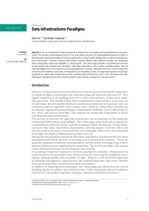 Data Infrastructures Paradigms