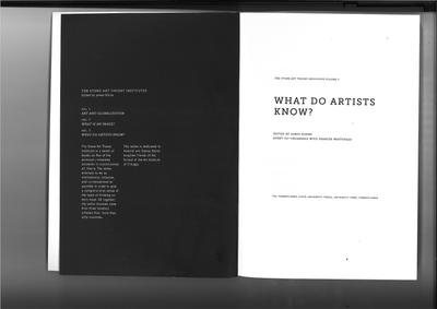 Twenty Theses on what Artists Know